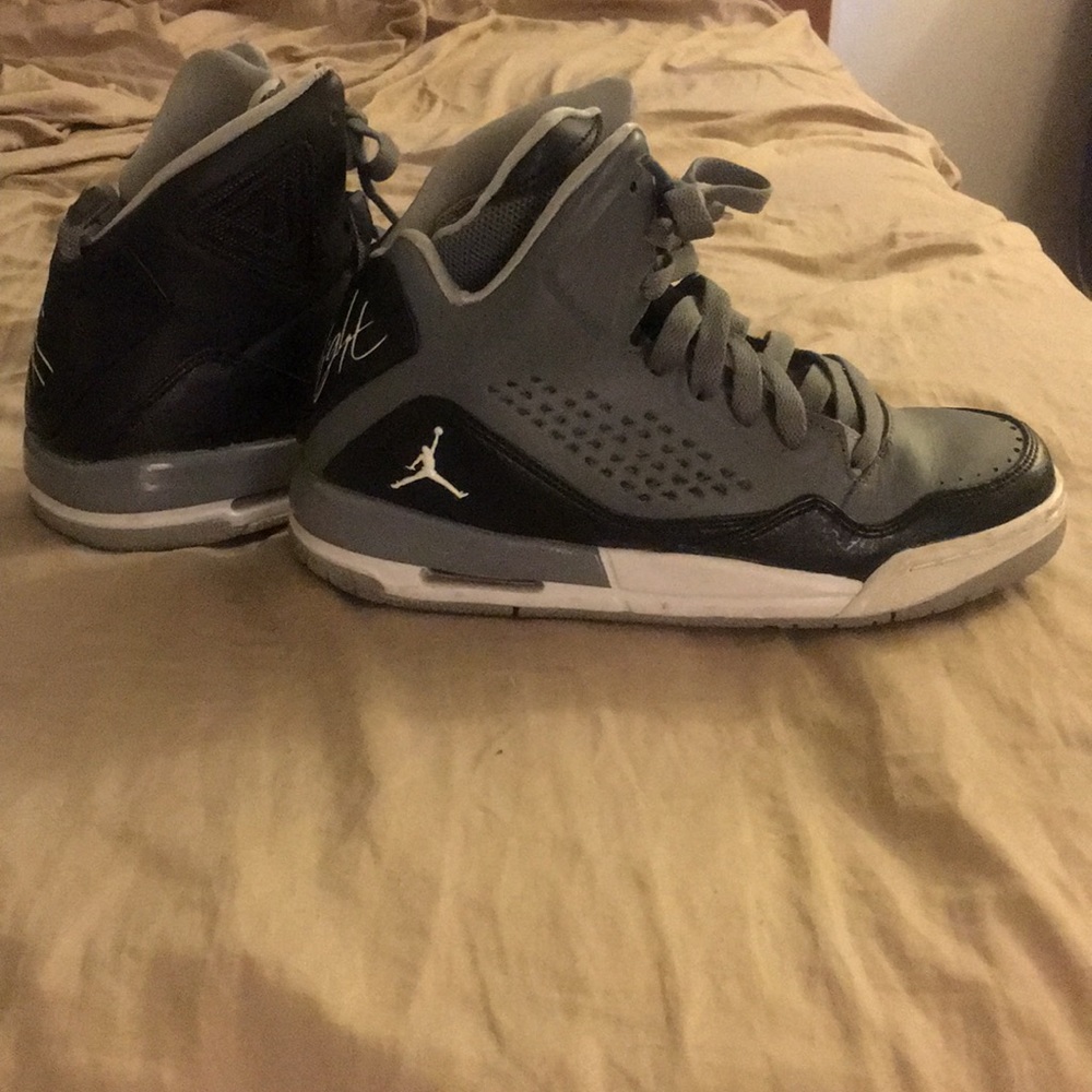 Grey and black Jordan’s